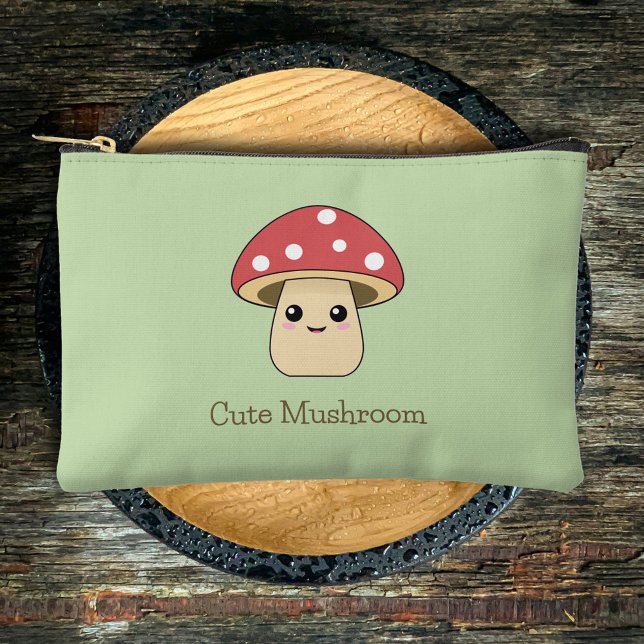 À Accessoires Cute pochette Zipped De Champignons (Cute Mushroom Zipped Pouch)