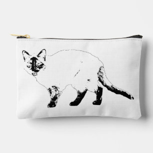 À Accessoires Début graphique, pochette chat moderne