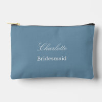 Élégante pochette d'accessoires bleu Dusty