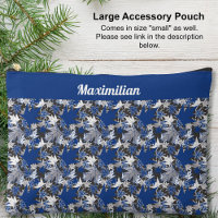 Feuilles d'érable bleu - GRANDE pochette d'accesso