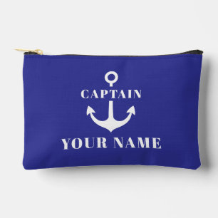 À Accessoires Pochette Accessoire Ancre Bleue Nom de Capitaine P