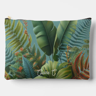 À Accessoires Pochette Accessoire Feuilles Tropicales Fougères V