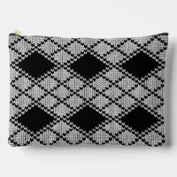 POCHETTE ACCESSOIRE GRANDE MAILLÉE ARGYLE NOIRE