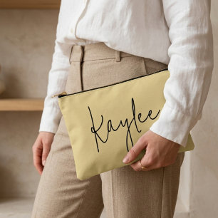 À Accessoires Pochette de Faveur de Mariage Jaune Personnalisée,