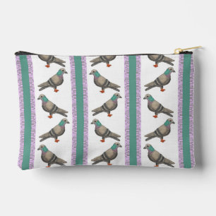 À Accessoires Pochette de Zipper Stripe Pigeon