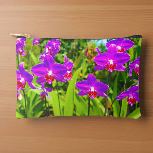 À Accessoires Pochette Orchidées Violettes