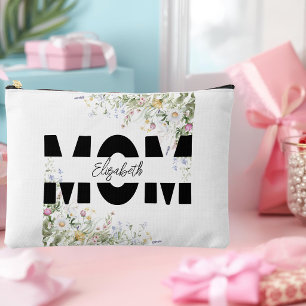 À Accessoires Pochette personnalisée élégante florale MAMAN