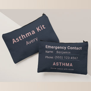 À Accessoires Pochette pour trousse personnalisée pour l'asthme 