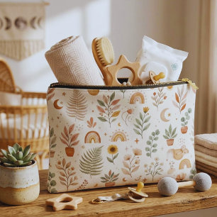 À Accessoires Pochette terracotta Maquillage Bohème Arc-en-ciel