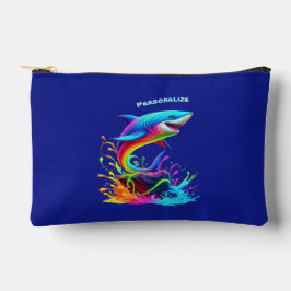 À Accessoires Pochette zippée colorée pour requin