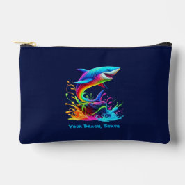 À Accessoires Pochette zippée colorée pour requin