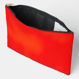 À Accessoires Pochette zippée rouge vif sur fond blanc
