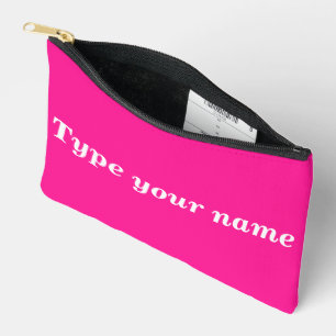 À Accessoires Votre nom sur pochette rose