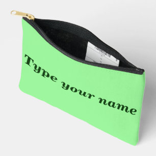À Accessoires Votre nom sur pochette vert clair