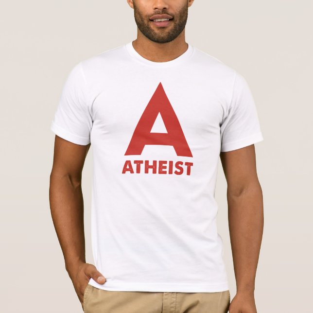 A: ATHEIST T-Shirt (Vorderseite)