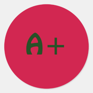 A+-Aufkleber Runder Aufkleber