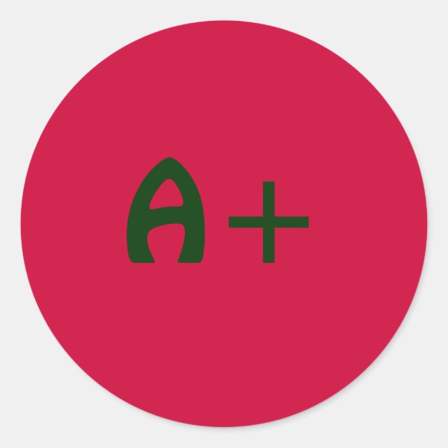 A+-Aufkleber Runder Aufkleber (Vorderseite)