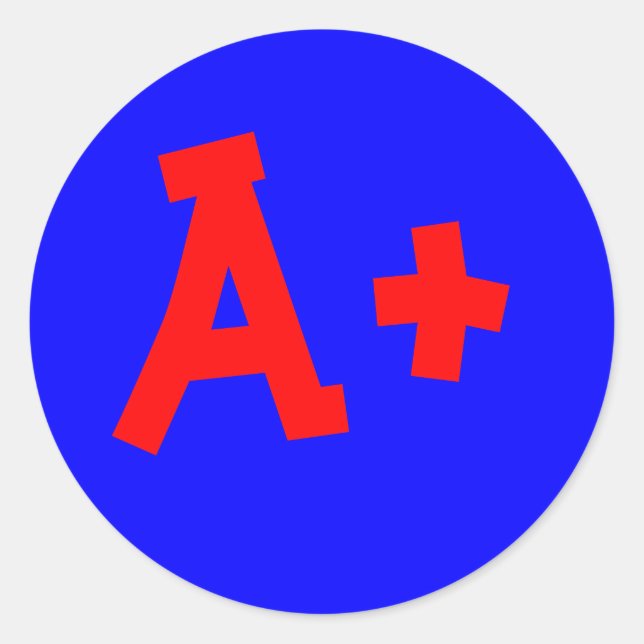A+-Aufkleber Runder Aufkleber (Vorderseite)
