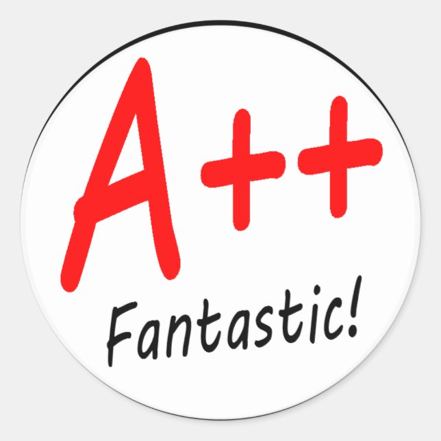 A++-Aufkleber Runder Aufkleber (Vorderseite)