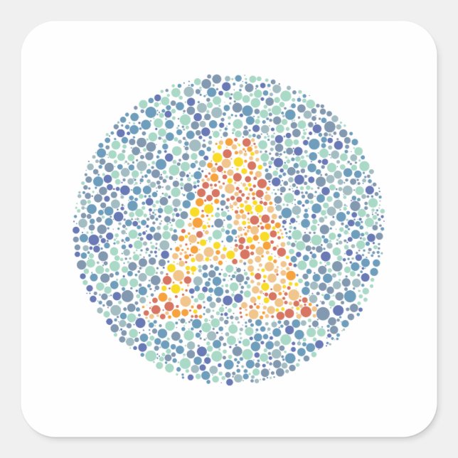 A-Augenprüfbrief Quadratischer Aufkleber (Vorderseite)