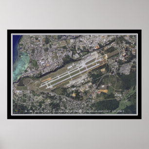 A B Won Pat Guam Intl Airport Satellite Poster Kar