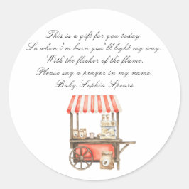 A baby is brewing baby - Prayer candle label Runder Aufkleber