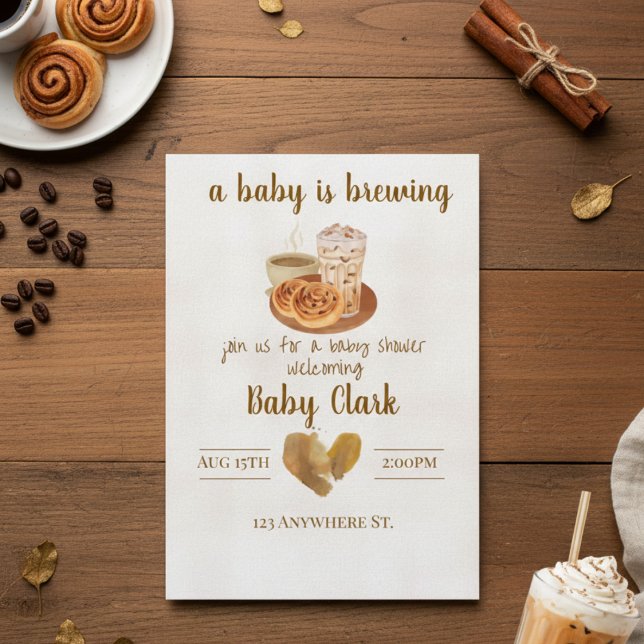 A Baby is Brewing. Baby shower invitation (Créateur téléchargé)