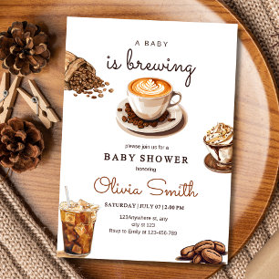 A Baby Is Brewing Baby Shower, Kaffee Baby Shower Einladung