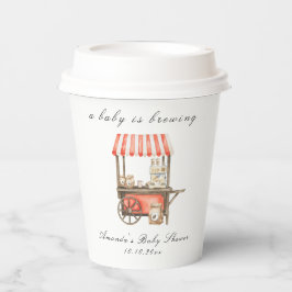 A Baby Is Brewing Coffee Cart Baby Shower Pappbecher