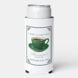 A Baby Is Brewing Coffee Cup Baby Shower Selters Dosenkühler