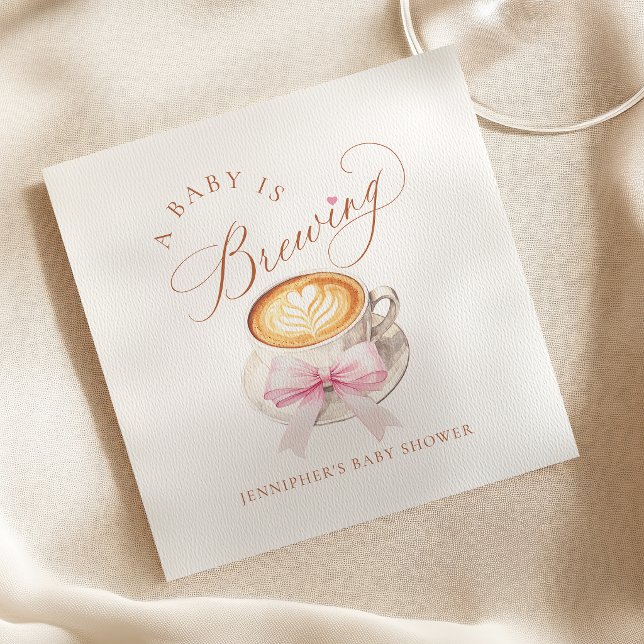 A Baby is Brewing Coffee Serviette (Von Creator hochgeladen)