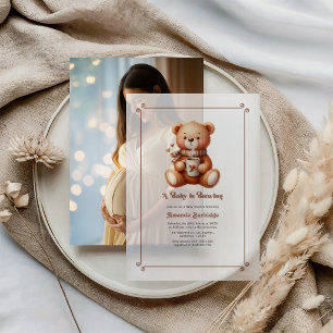 "A Baby is Brewing" Coffee Teddy Baby Shower