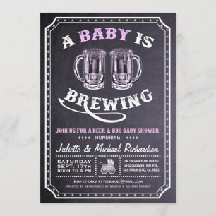 "A Baby is Brewing" Einladungen zur Kinderdusche (