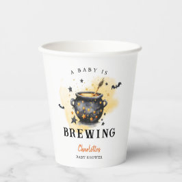 A Baby is Brewing Halloween Cauldron Baby Shower Pappbecher