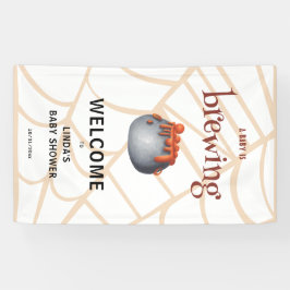 A Baby is Brewing Halloween Welcome Baby Shower Banner