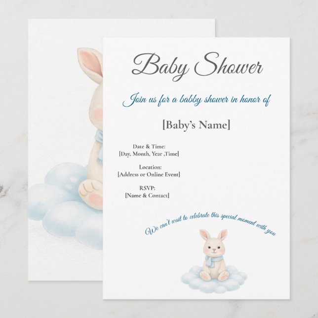 A Baby Shower to Celebrate Einladung (Vorne/Hinten)