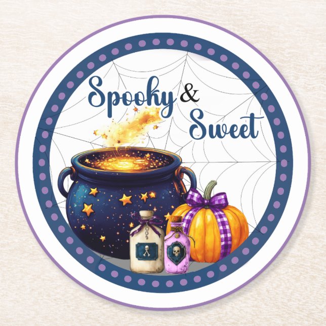 A Baby's Brewing Paper Coaster Runder Pappuntersetzer (Vorderseite)