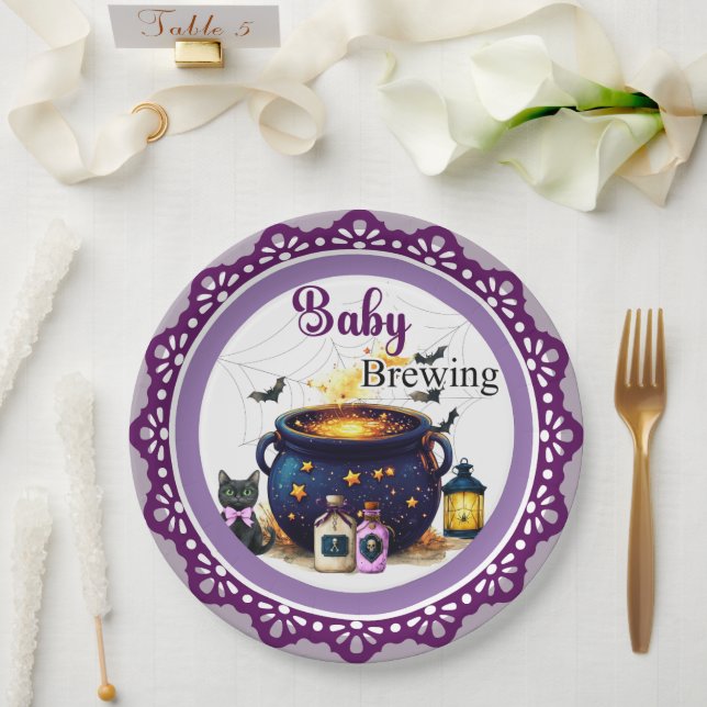 A Baby's Brewing Paper Plate Pappteller (Hochzeit)