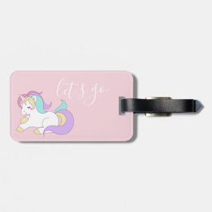 À Bagage Citation de la soif de la licorne rose   étiquette