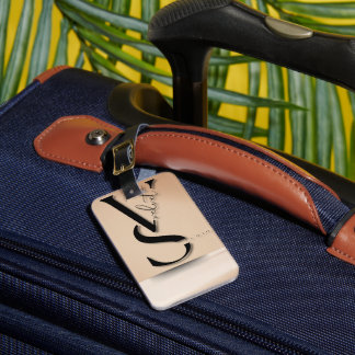 À Bagage Élégante étiquette de bagages Monogram