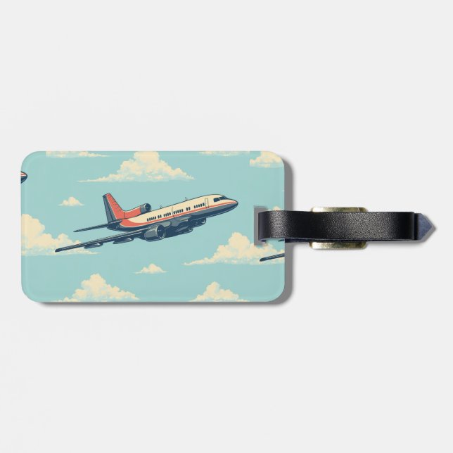 À Bagage Étiquette de bagages d'avion de voyage (Dos horizontal)