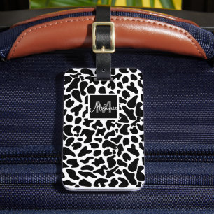 À Bagage étiquette de bagages monogramme de vache
