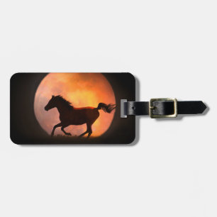 À Bagage Étiquette de bagages pour le cheval et la lune