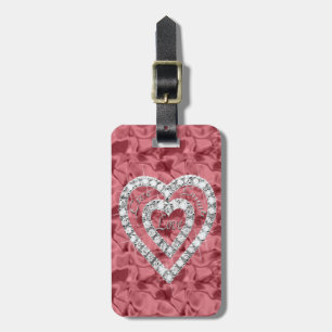 À Bagage Étiquette de la valise Coeur Diamant Rire Personna
