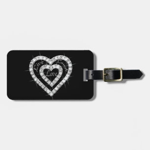 À Bagage Étiquette de la valise Coeur Diamant Rire Personna