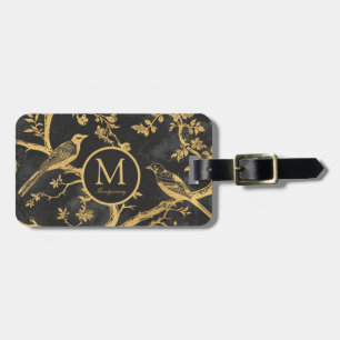 À Bagage Étiquette de la valise du Motif d'or noir