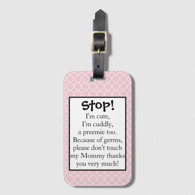 À Bagage Étiquette de poussette de Preemie (Devant Vertical)