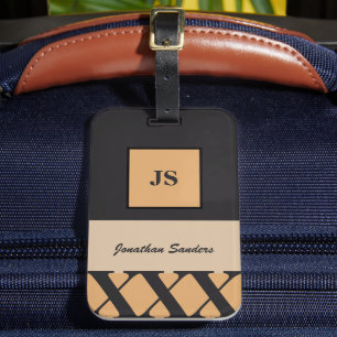 À Bagage Étiquette Masculine monogramme Neutre