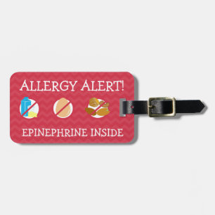 À Bagage Étiquette multiple d'alerte d'allergie alimentaire