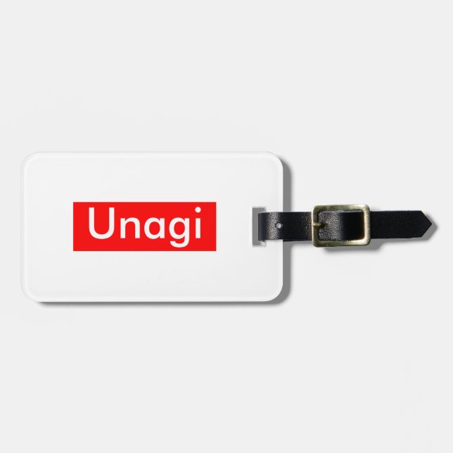 À Bagage Étiquette Unagi (Devant horizontal)